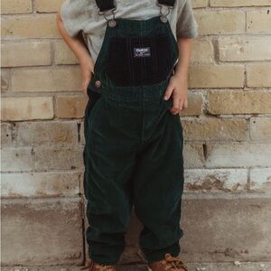 3T OshKosh B'gosh Emerald Green Corduroy Overalls
